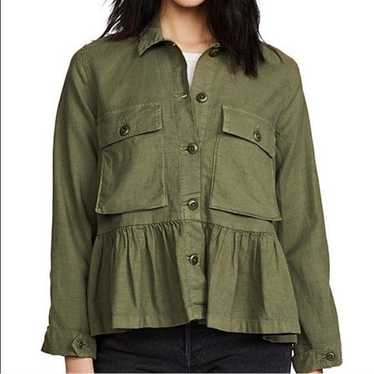 THE GREAT Green Flutter Army Jacket