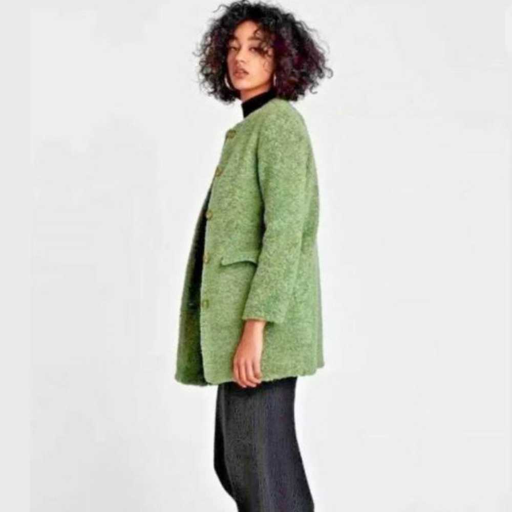 Zara green Faux Fur Coat NWOT - image 4