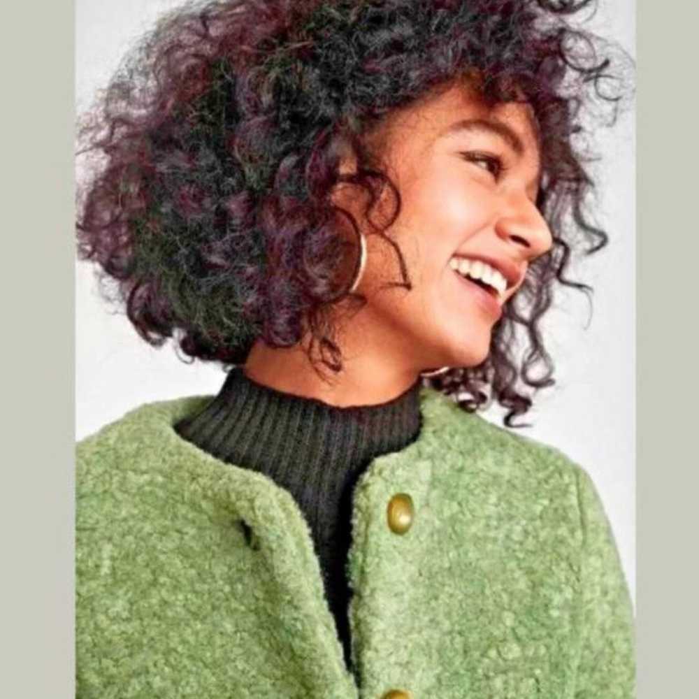 Zara green Faux Fur Coat NWOT - image 5