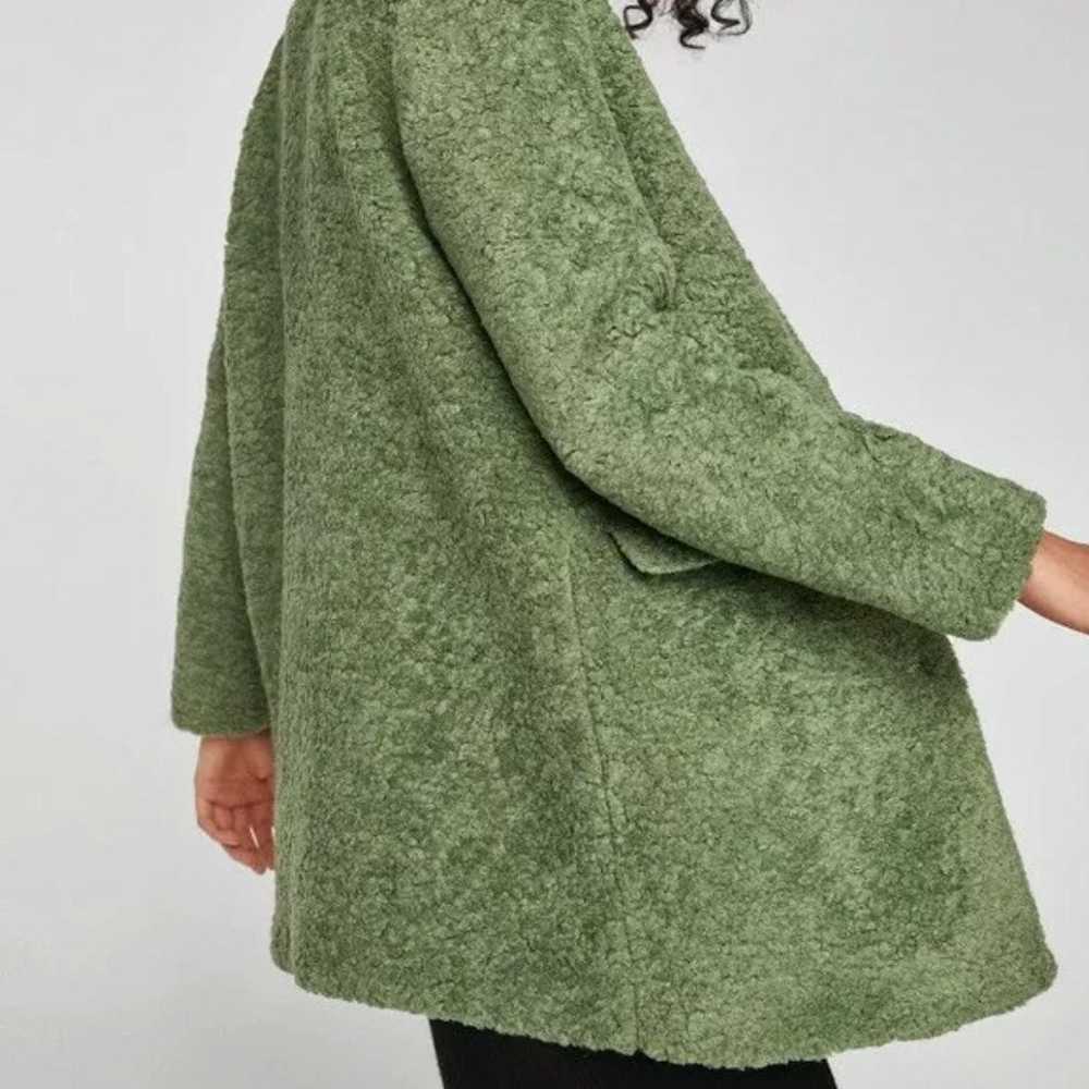 Zara green Faux Fur Coat NWOT - image 7