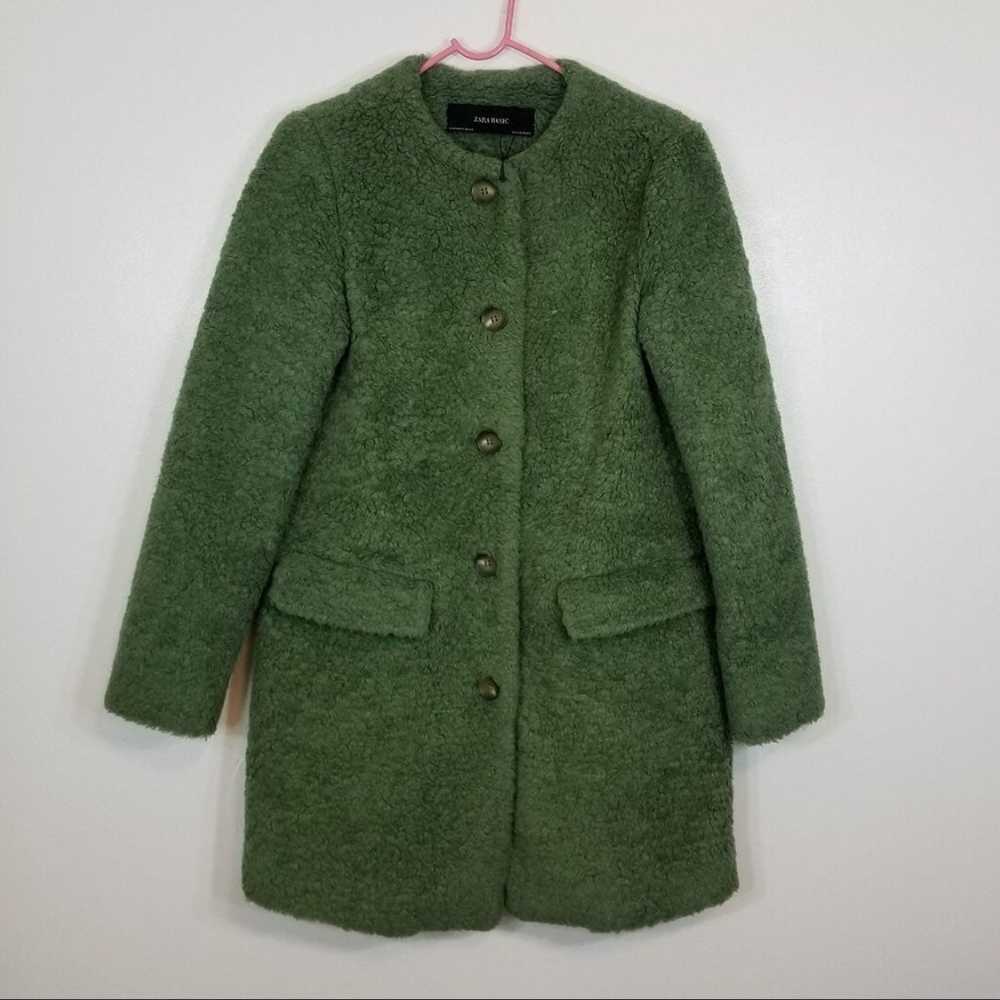 Zara green Faux Fur Coat NWOT - image 9