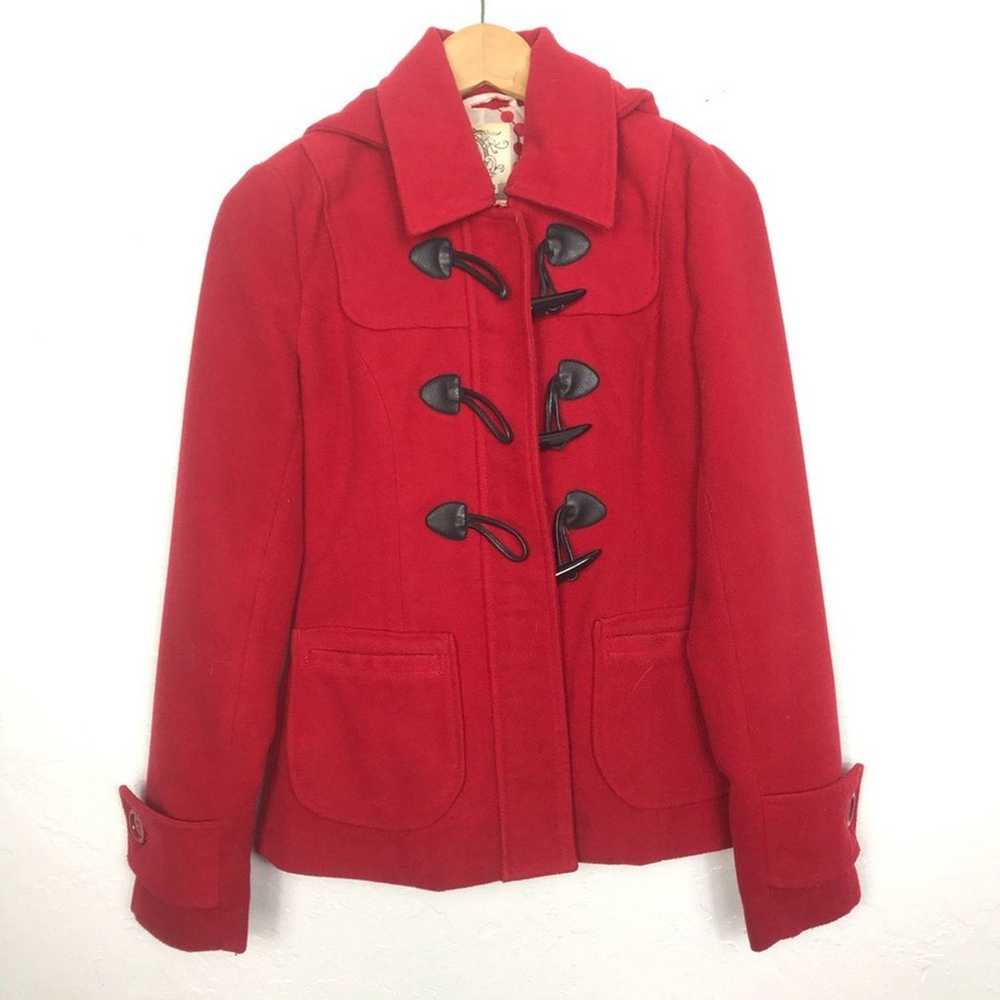 Tulle Womens Vintage Red Peacoat Size XS - image 1