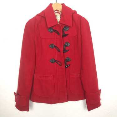 Tulle Womens Vintage Red Peacoat Size XS