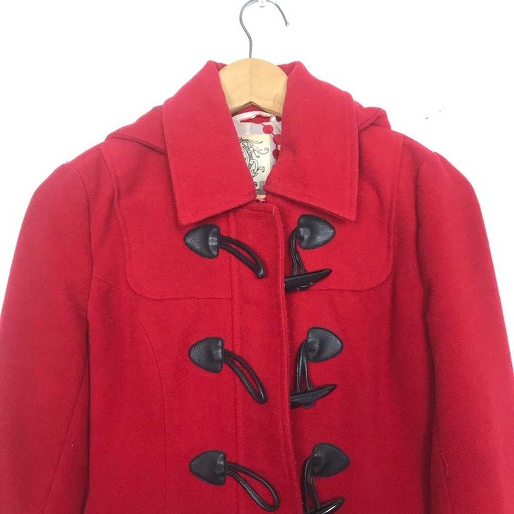 Tulle Womens Vintage Red Peacoat Size XS - image 2