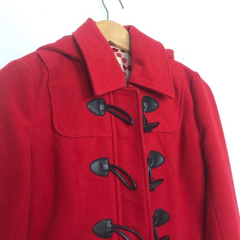 Tulle Womens Vintage Red Peacoat Size XS - image 4