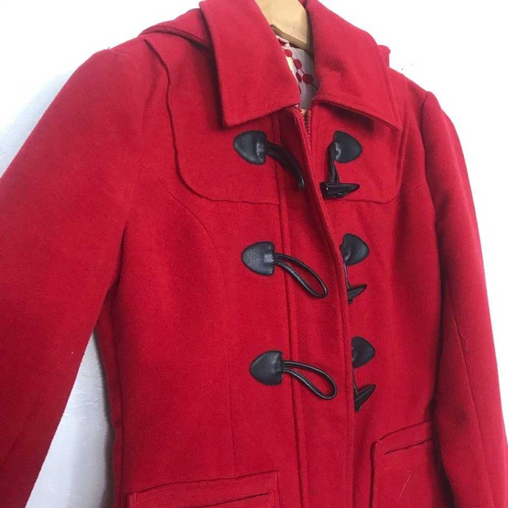 Tulle Womens Vintage Red Peacoat Size XS - image 6