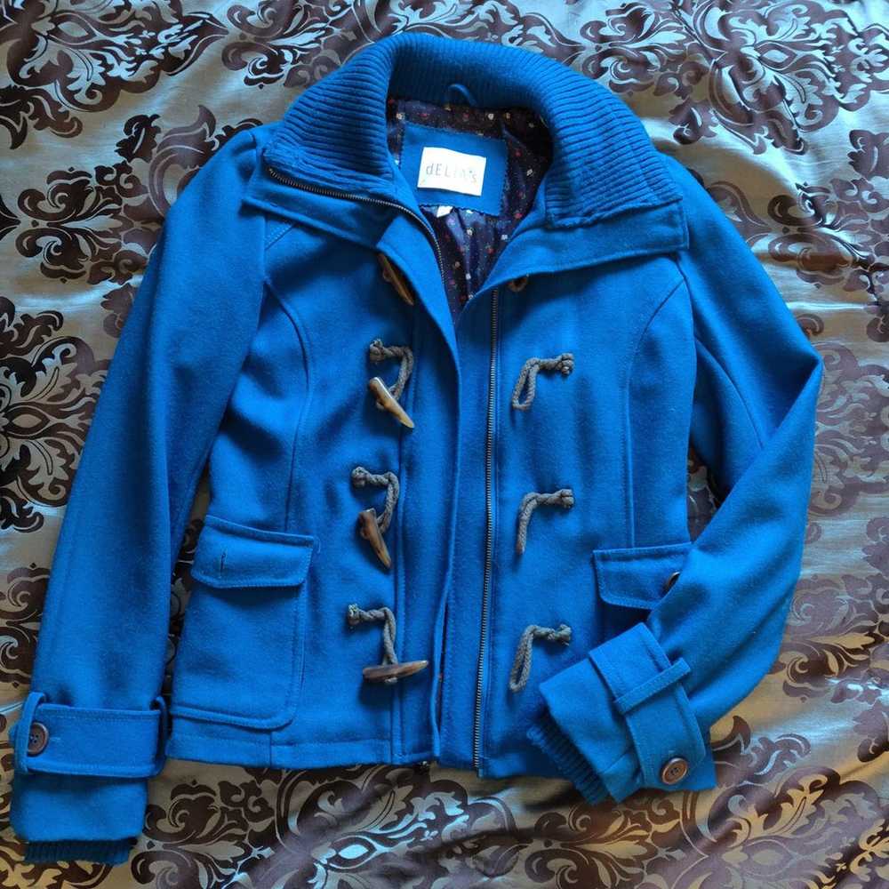 Blue Teal Coat Size XS or Small - image 1