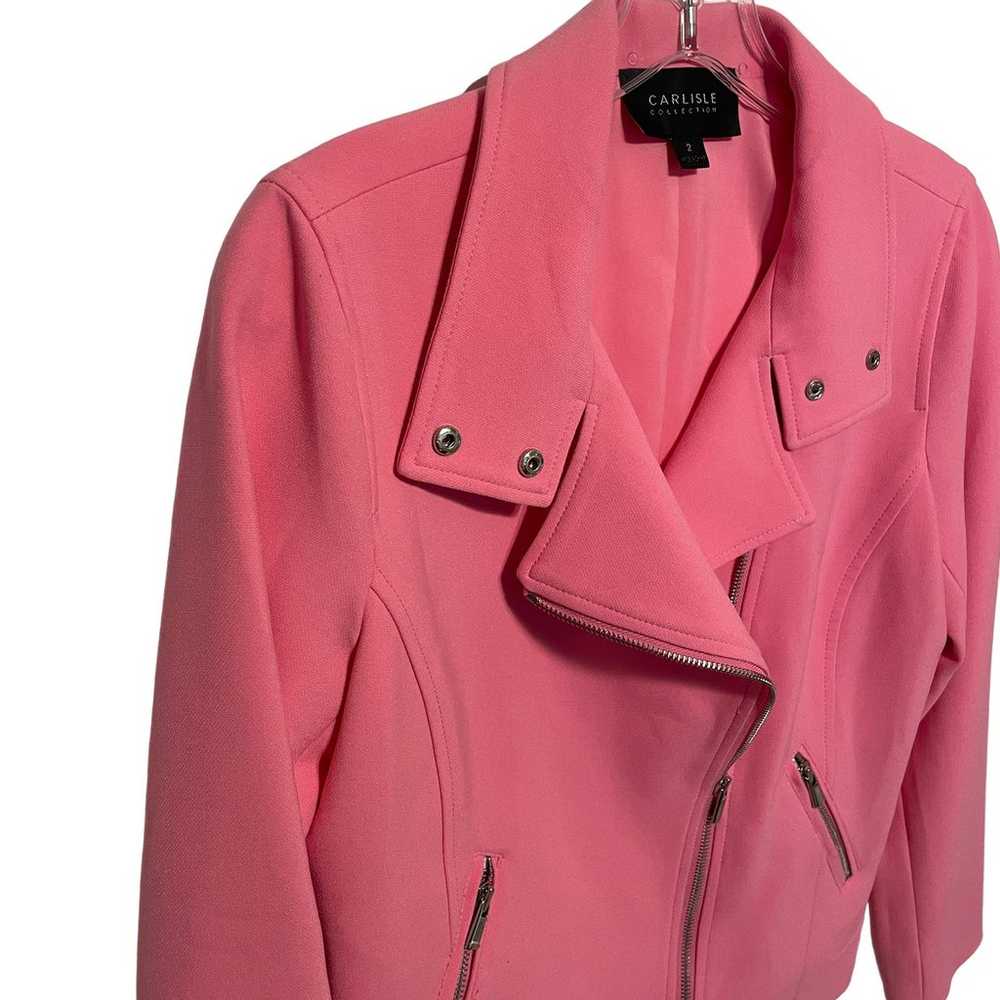 Carlisle Collection Moto Jacket Womens Size 2 Pin… - image 2