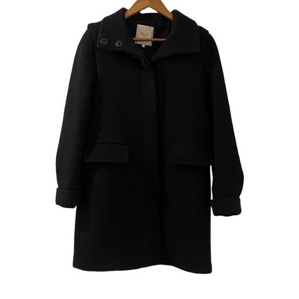 Zara Trafaluc Womens XS Wool Blend Black Long Pea… - image 1