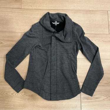 Smartwool Dark Gray Heathered Cowlneck Full Zip M… - image 1