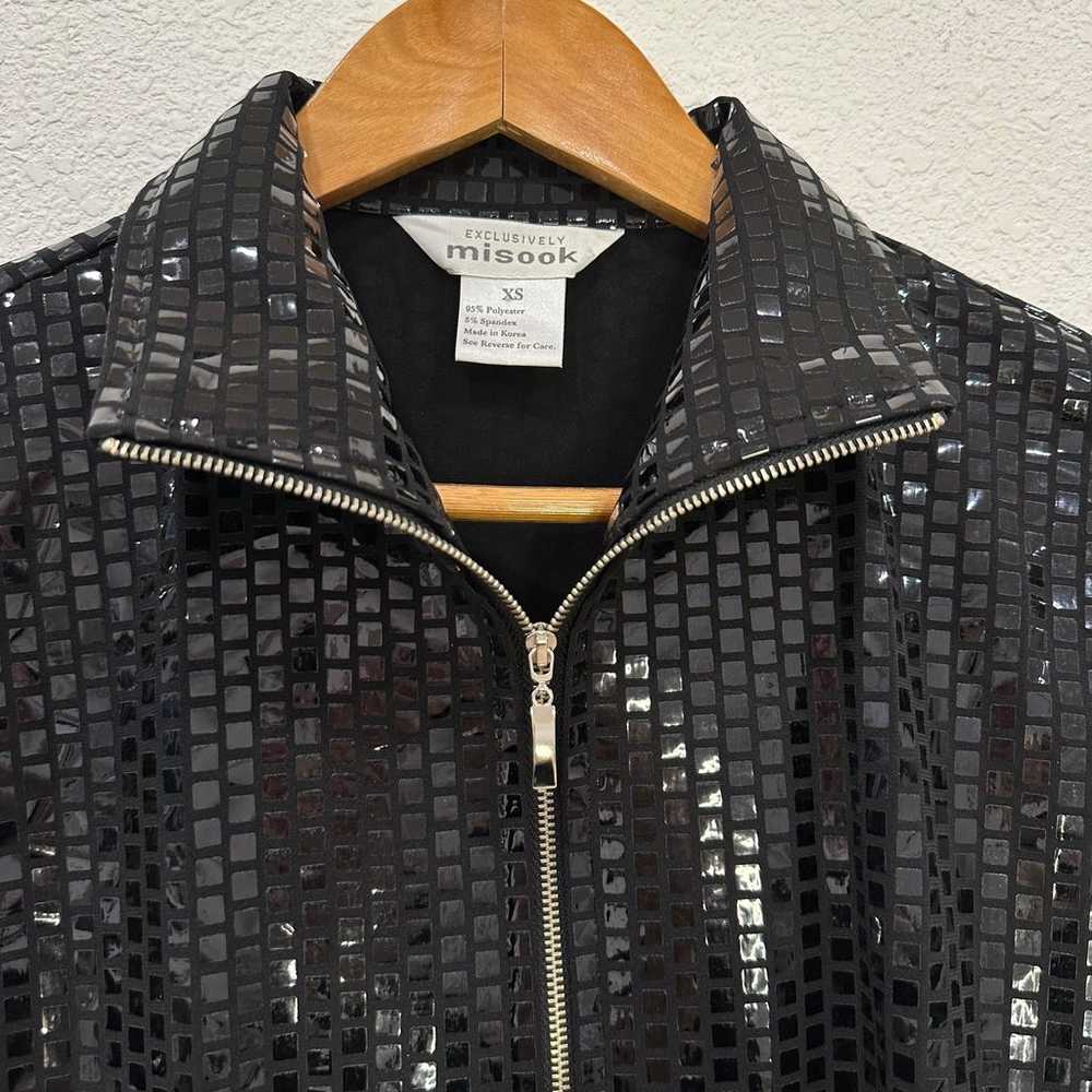 Exclusively Misook black sequin jacket SzXS - image 2