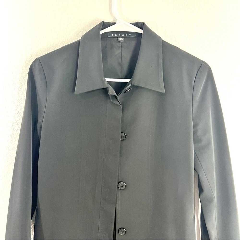 Theory long coat blazer suit women size XS - image 2