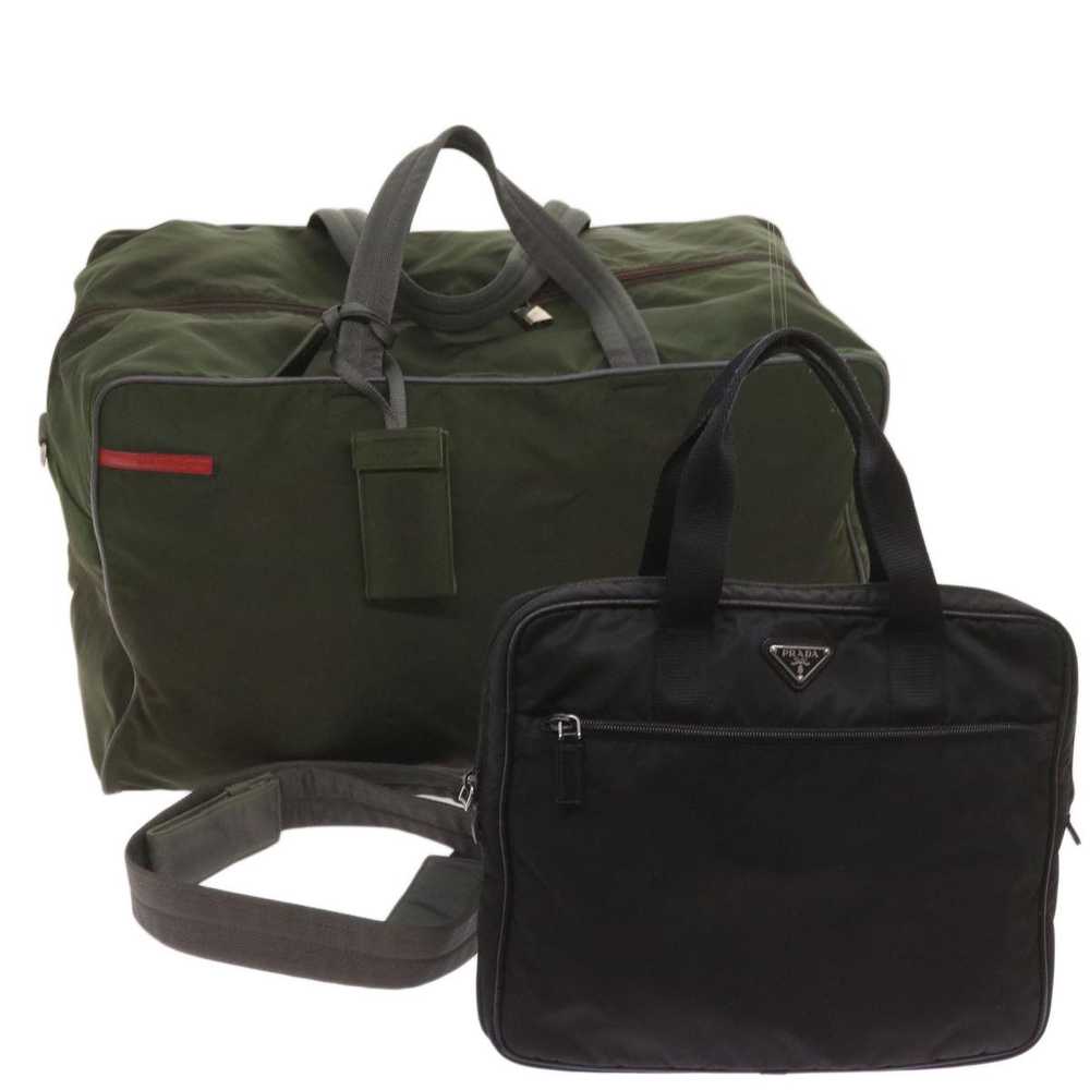 Prada PRADA Shoulder Bag Nylon 2Set Black Khaki A… - image 1