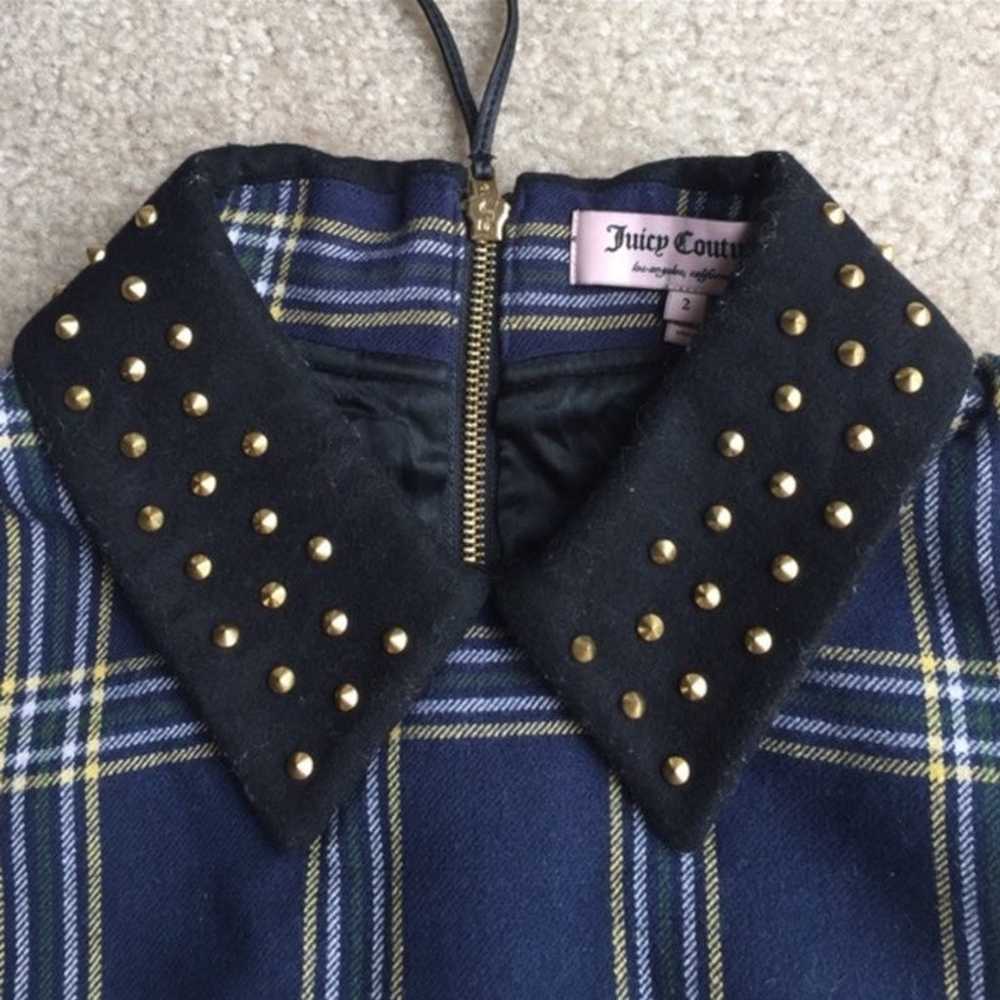 Juicy couture studded collar plaid wool vest - image 2