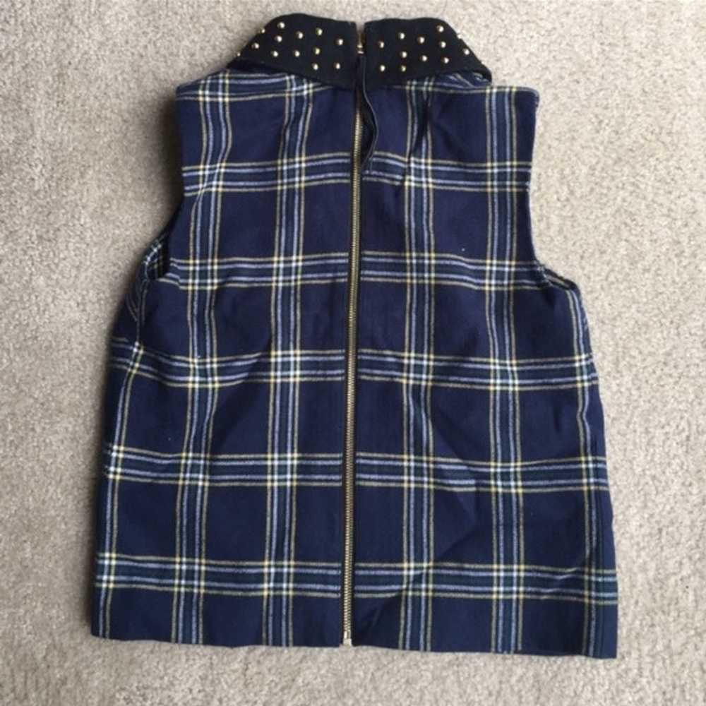 Juicy couture studded collar plaid wool vest - image 3