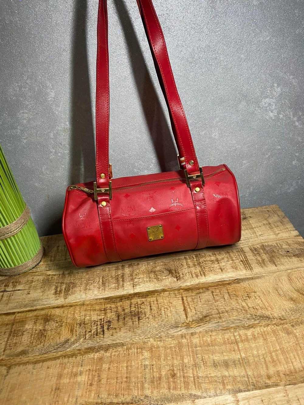 MCM × Vintage MCM Vintage Mini Duffle Bag red - image 1