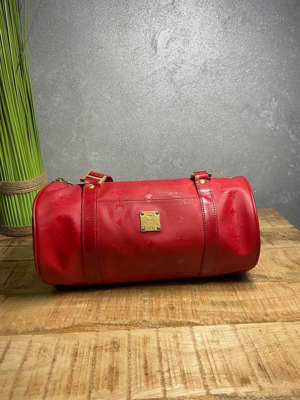 MCM × Vintage MCM Vintage Mini Duffle Bag red - image 2