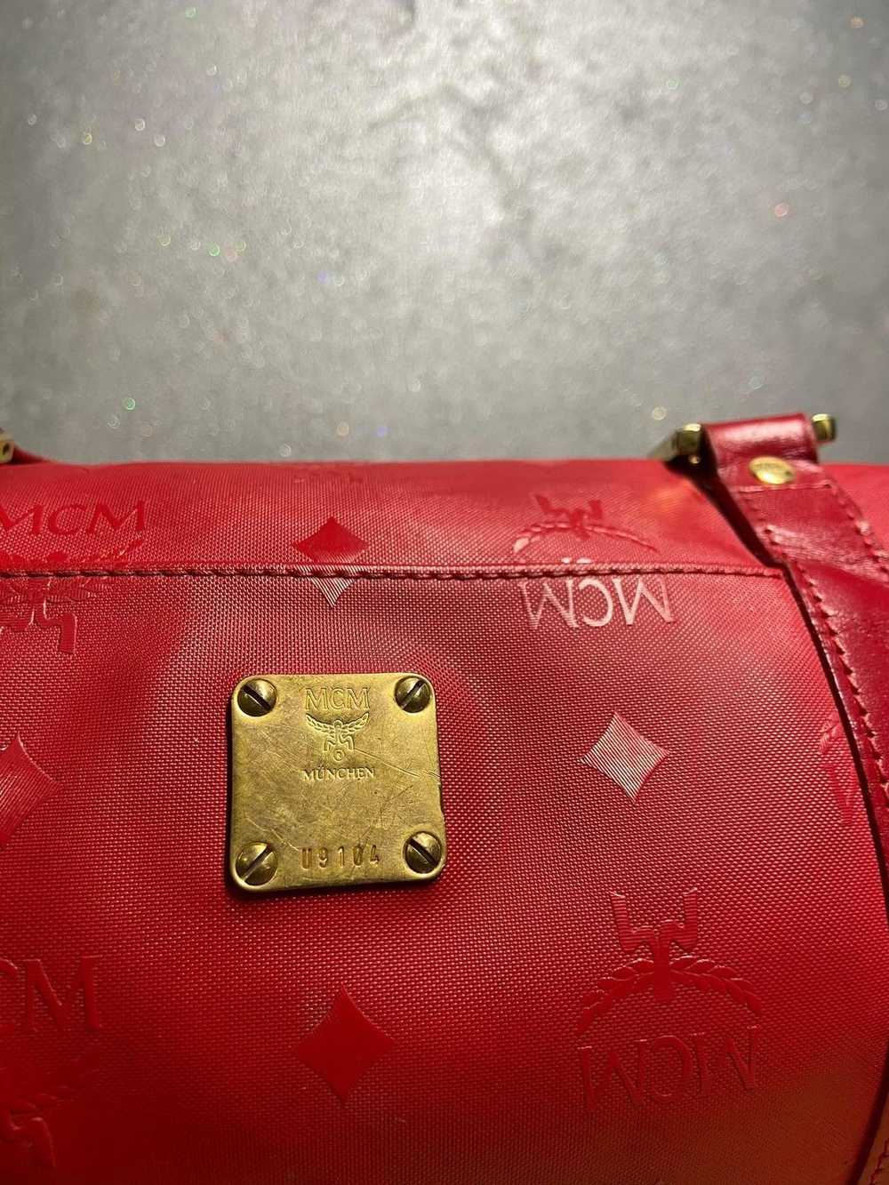 MCM × Vintage MCM Vintage Mini Duffle Bag red - image 3