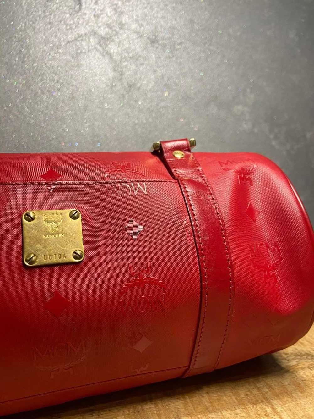 MCM × Vintage MCM Vintage Mini Duffle Bag red - image 4