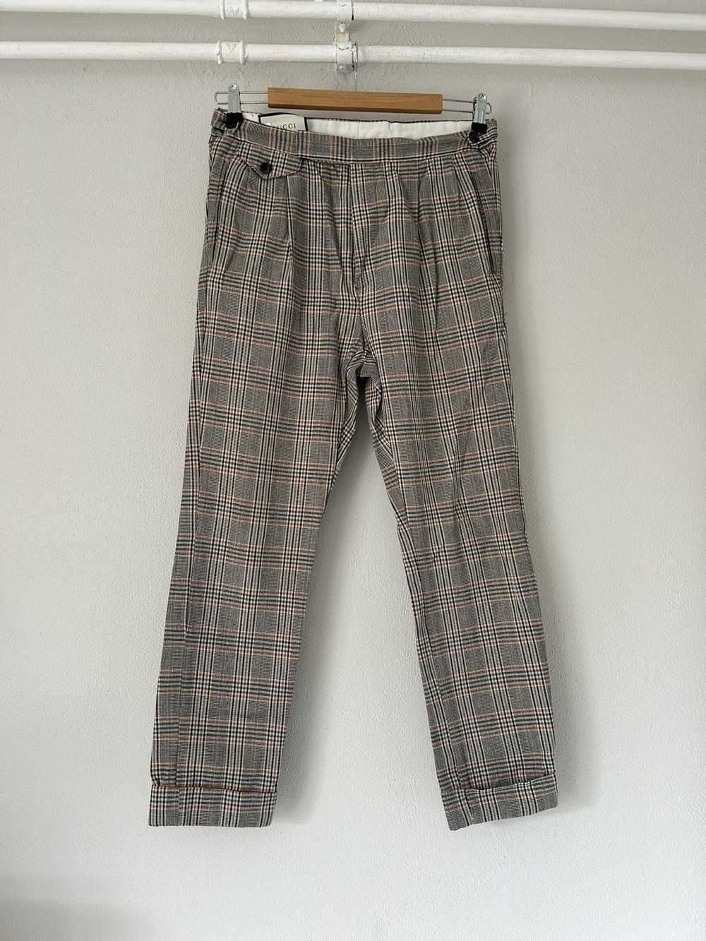 Gucci Checkered Plaid Trousers - image 1