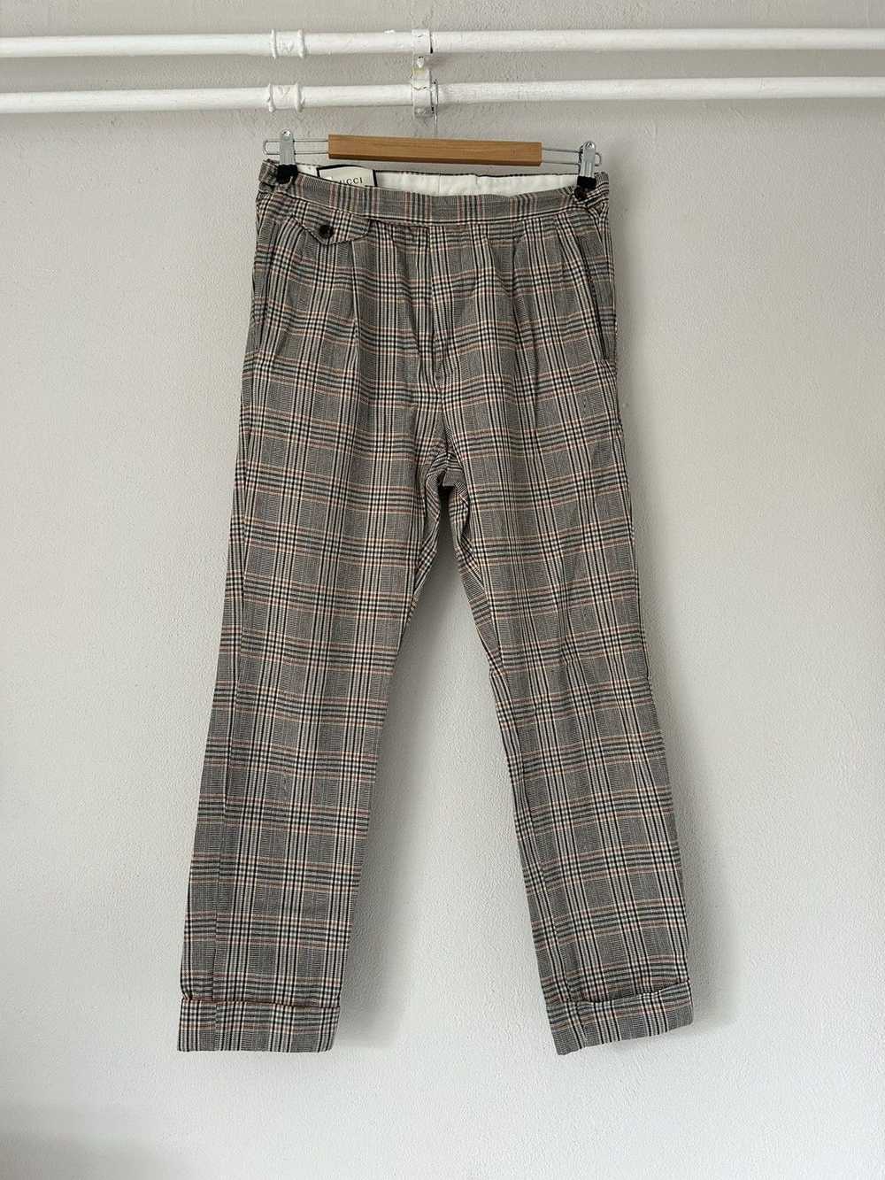 Gucci Checkered Plaid Trousers - image 2