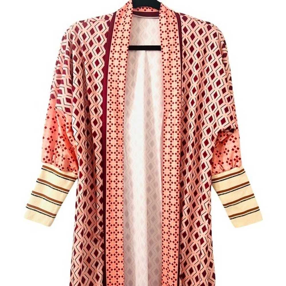 NO LABEL Long Kimono Jacket Robe in Mixed Print S… - image 5