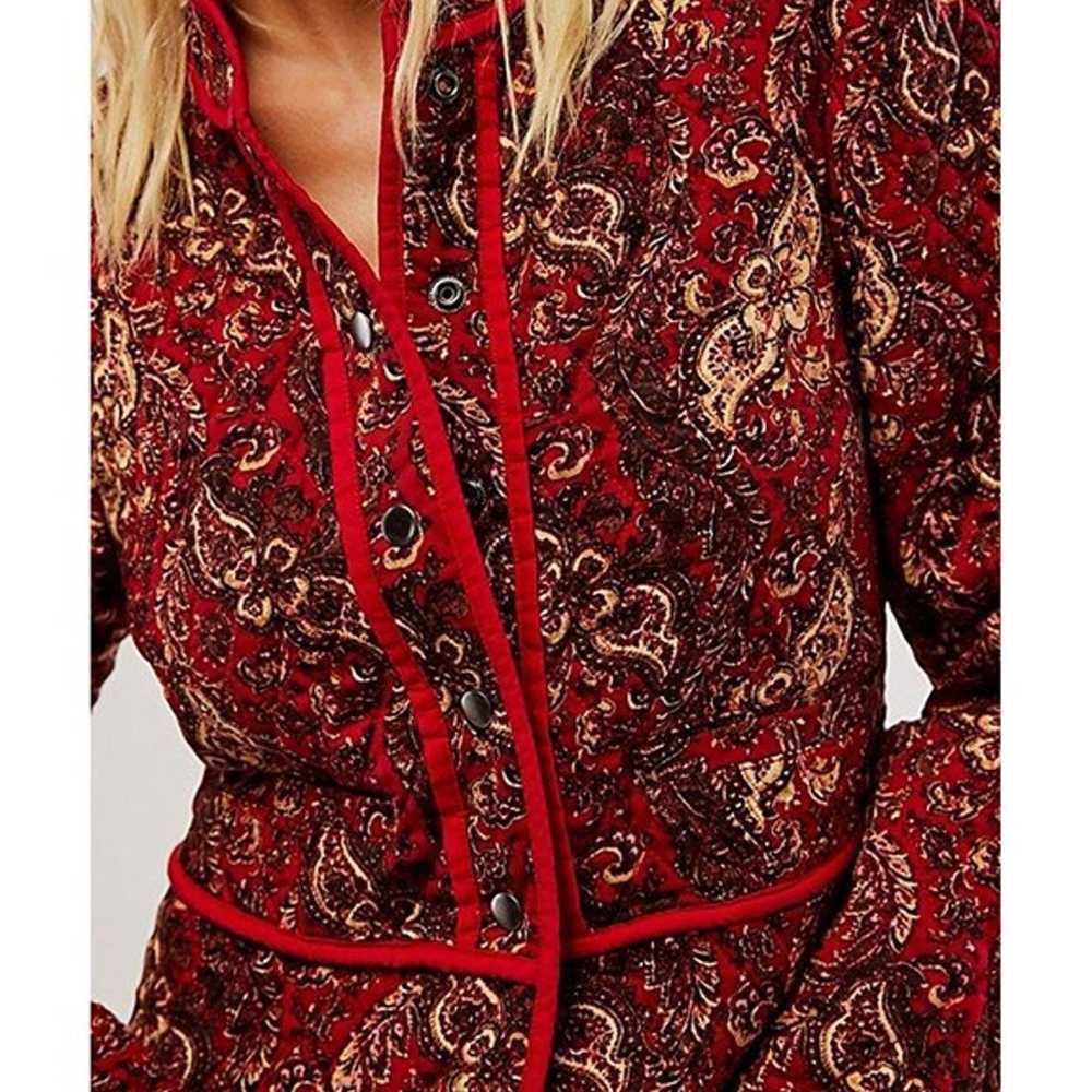 FREE PEOPLE zoey jacket red Sz S NEW - image 2