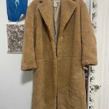 H&M LOGG Faux Fur Teddy Coat S
