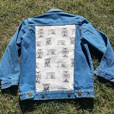 Handmade vintage jean jacket Disney Nightmare Bef… - image 1