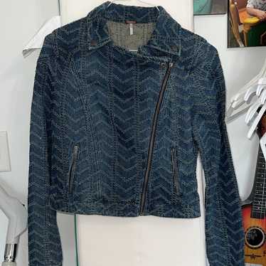 Free People Moto Denim Jacket