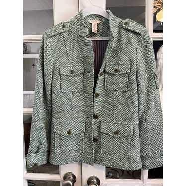 Sundance Womens Green Blazer Jacket Wool Button-U… - image 1