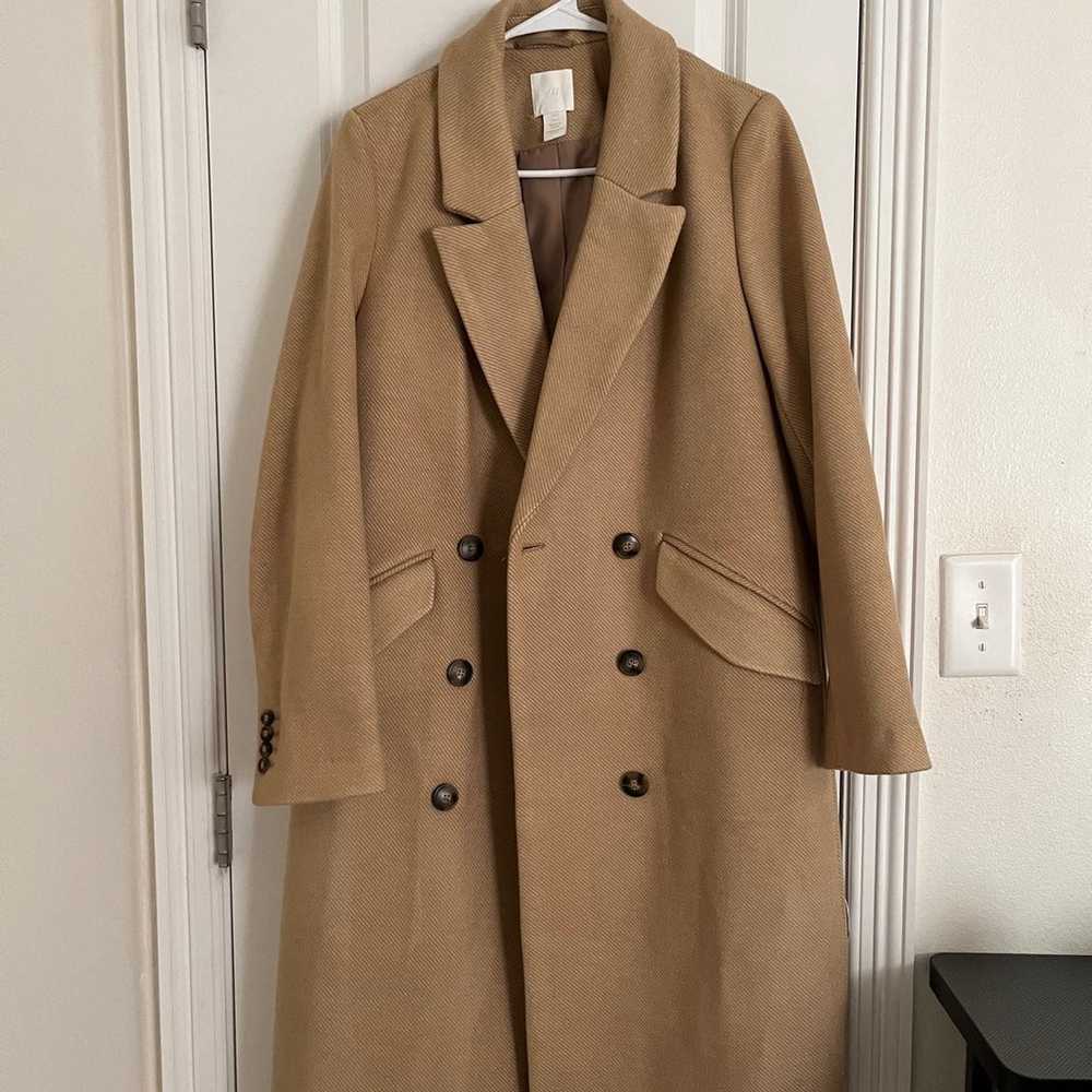 H&M new long double-breasted coat - image 2