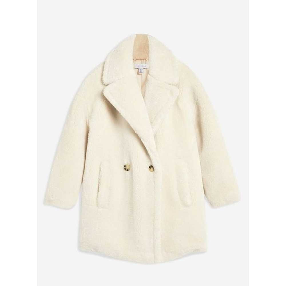 NEW TOPSHOP SUPERSOFT BORG TEDDY FAUX FUR COAT CR… - image 2