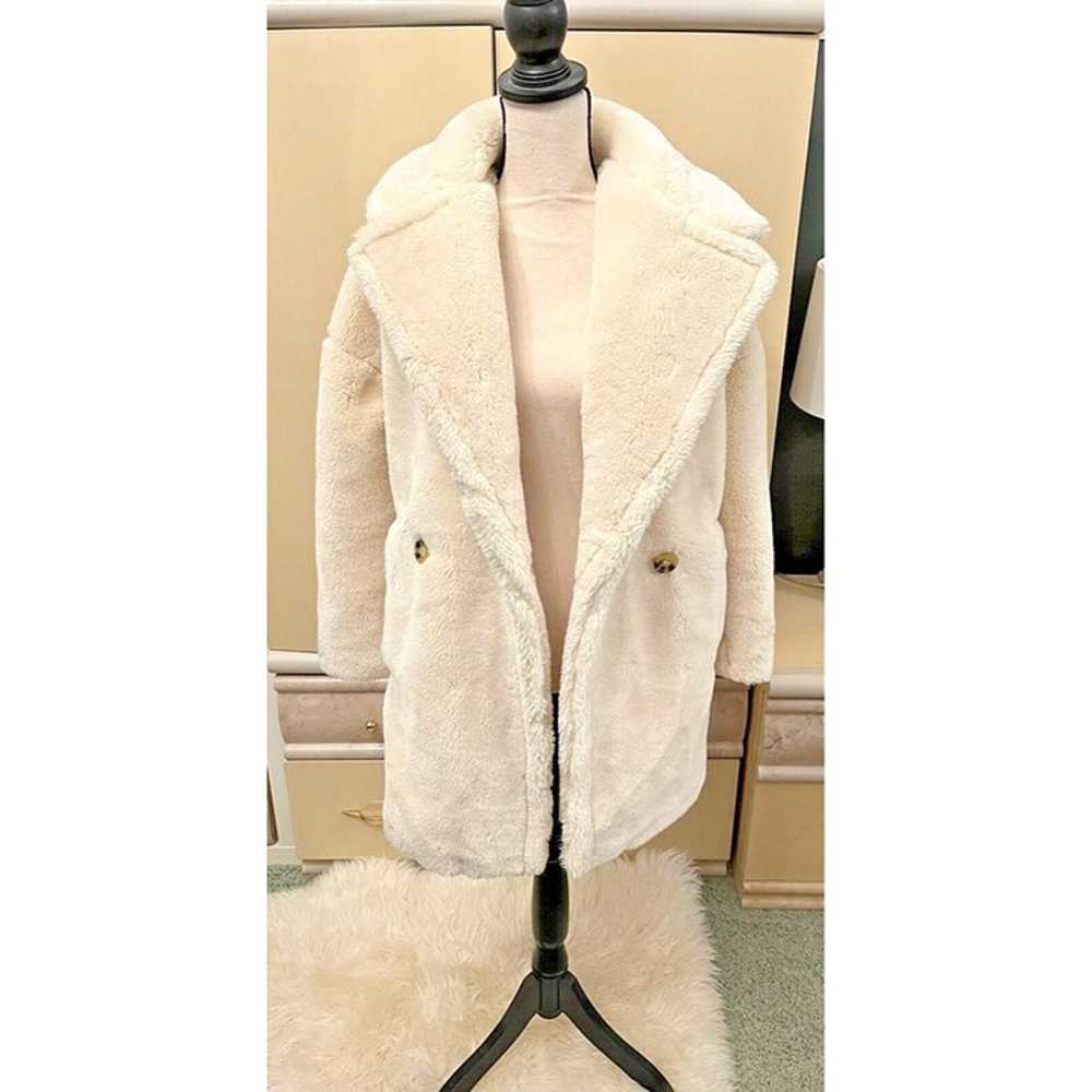 NEW TOPSHOP SUPERSOFT BORG TEDDY FAUX FUR COAT CR… - image 3