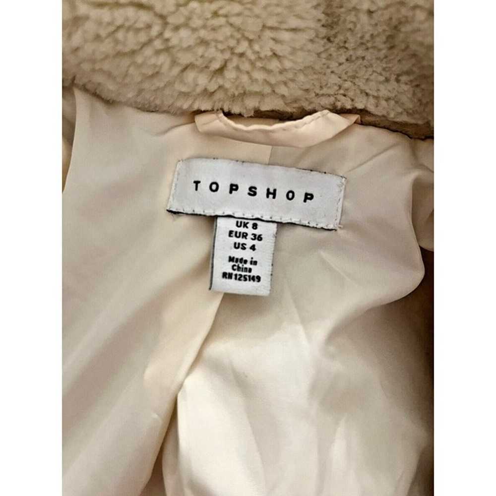 NEW TOPSHOP SUPERSOFT BORG TEDDY FAUX FUR COAT CR… - image 4