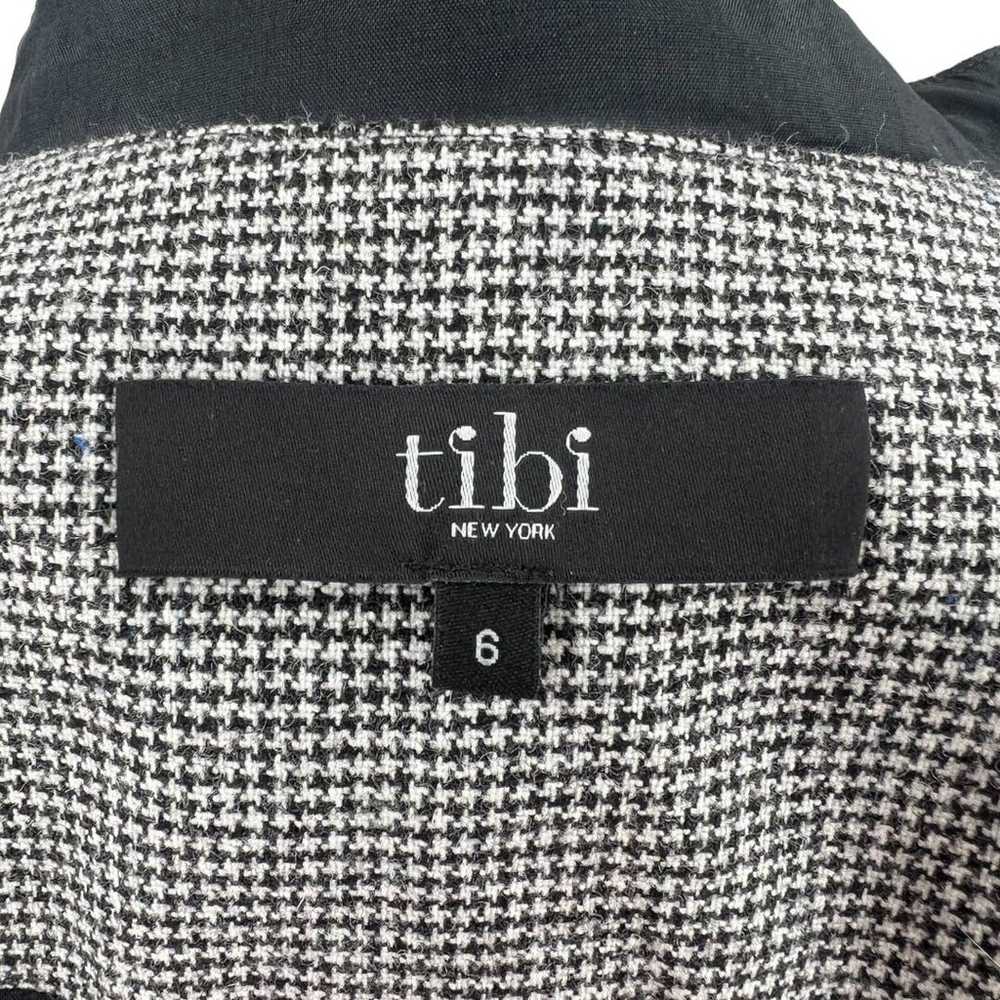 NEW Tibi Wool Blend Houndstooth Zip Up V Neck Jac… - image 7