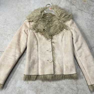 NWOT Forever 21 Faux Suede with Faux Fur Coat - image 1