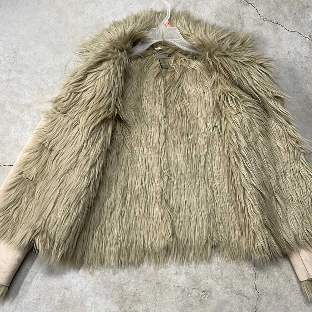NWOT Forever 21 Faux Suede with Faux Fur Coat - image 2