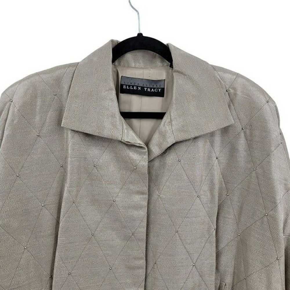 Vintage 80's Linda Allard Jacket Linen Formal Qui… - image 6