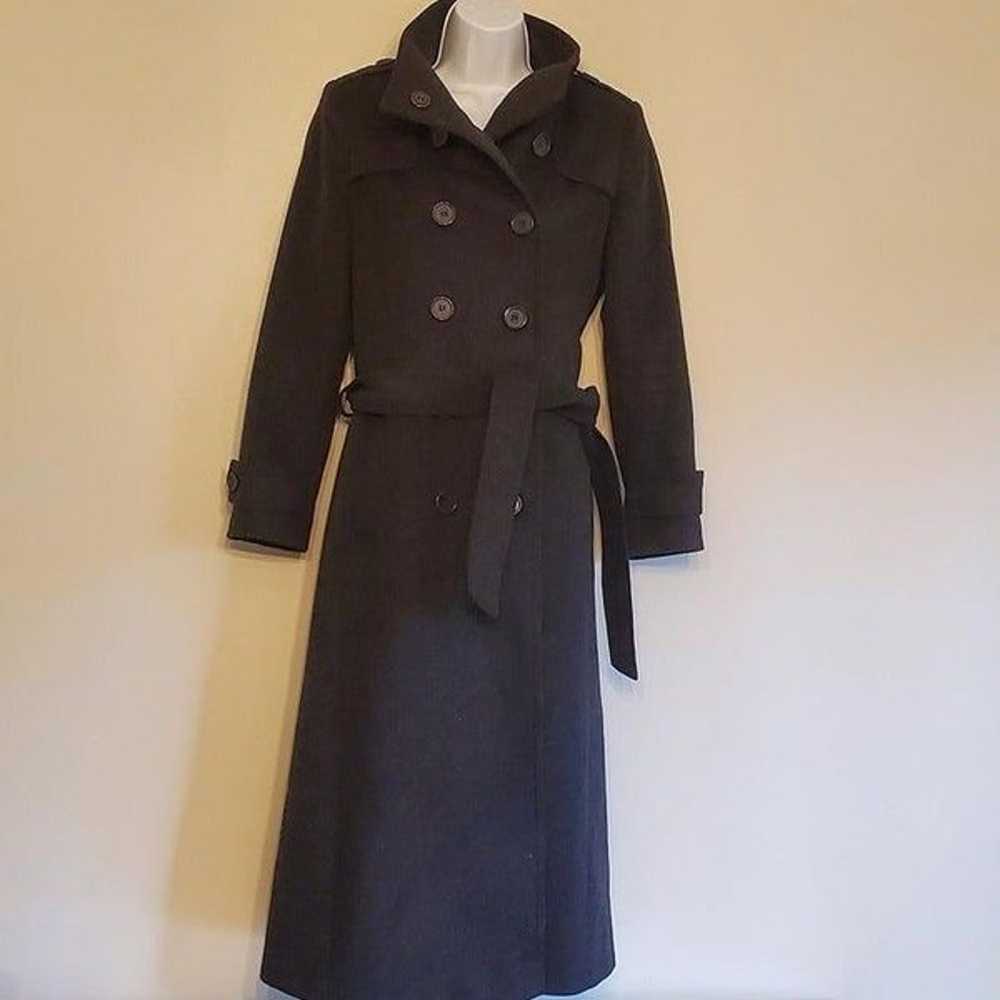 DKNY Women's Grey Wool Trench Coat Size 6P - image 3