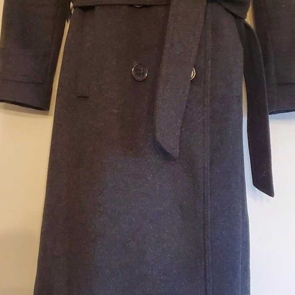 DKNY Women's Grey Wool Trench Coat Size 6P - image 9
