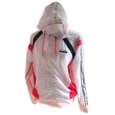 Diadora vintage windbreaker white and red - image 1