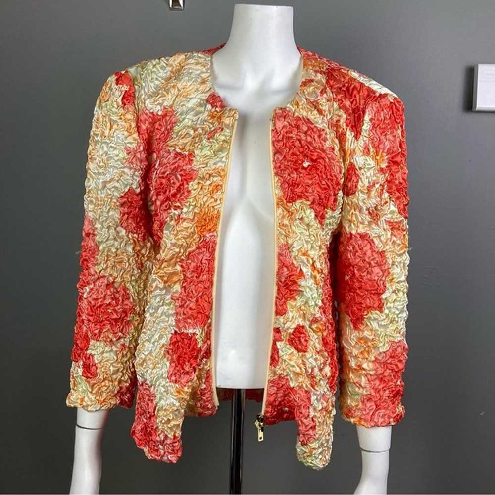Joseph Ribkoff vintage jacket size 6 carnation cr… - image 5