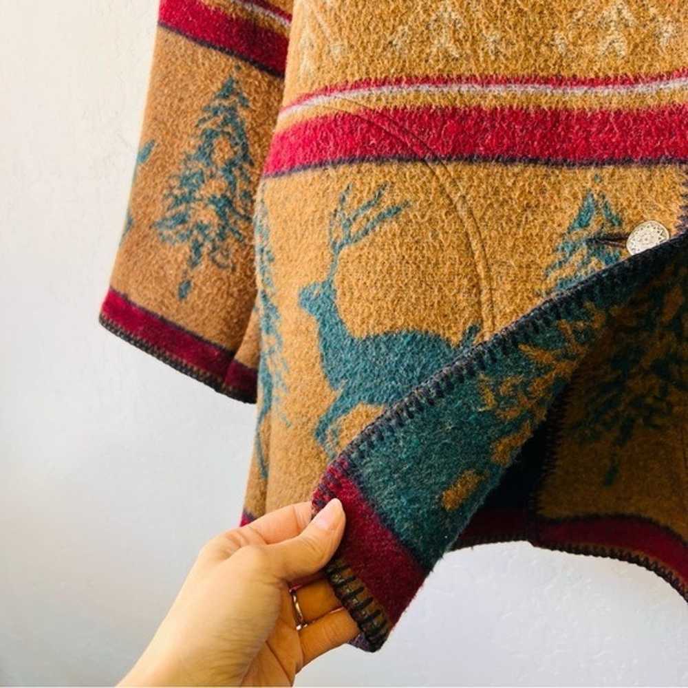Wooded River Wool Blend Deer Vintage Jacket Small - image 4