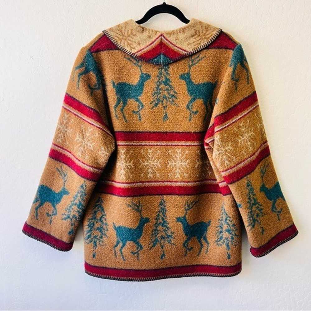 Wooded River Wool Blend Deer Vintage Jacket Small - image 6