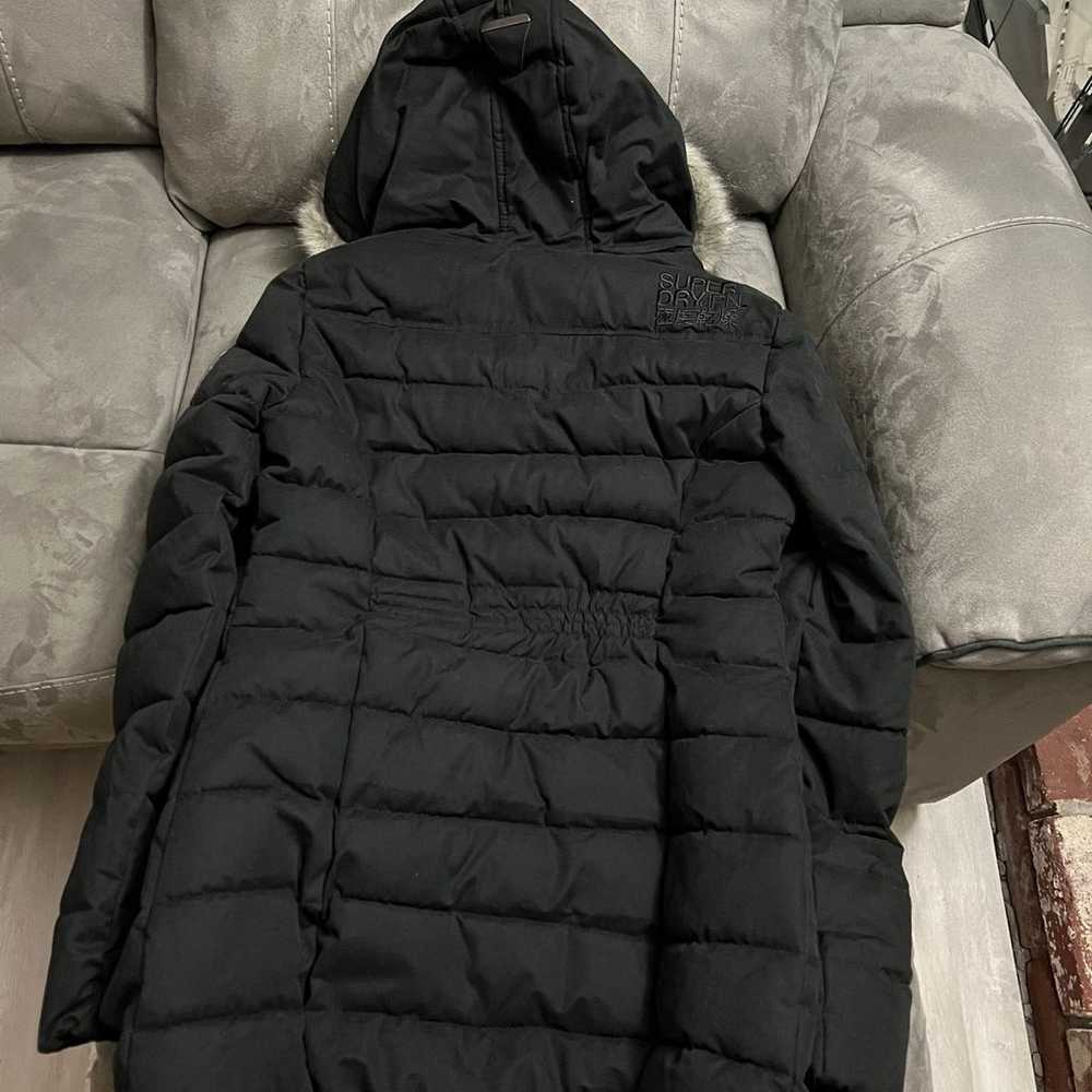 Superdry Toggle Puffer Coat Womens Black Small - image 2