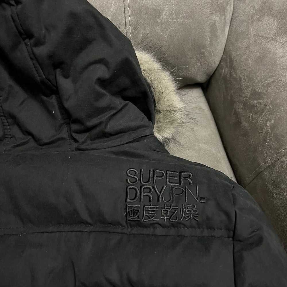 Superdry Toggle Puffer Coat Womens Black Small - image 3