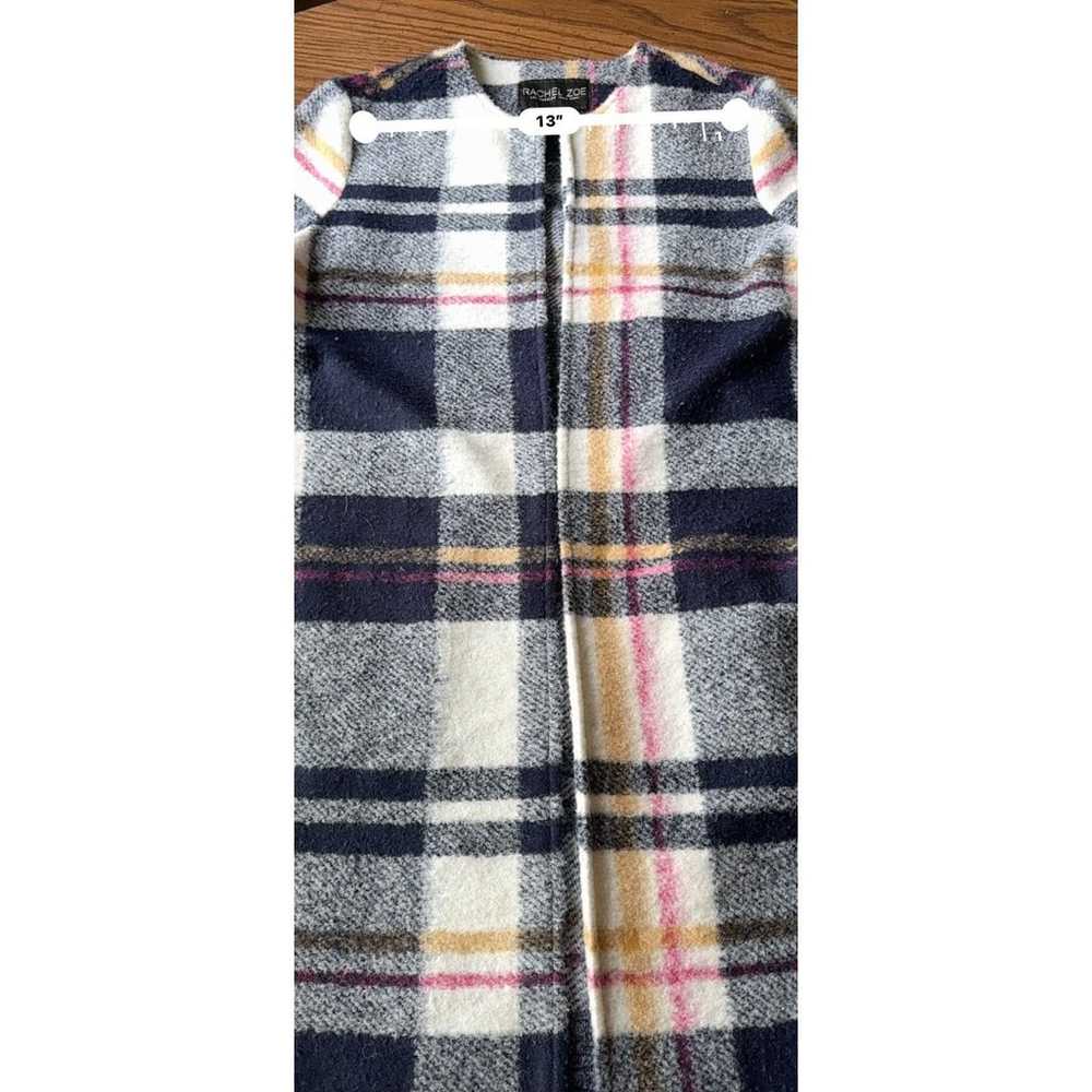 Rachel Zoe wool blend oversized plaid coat size s - image 5