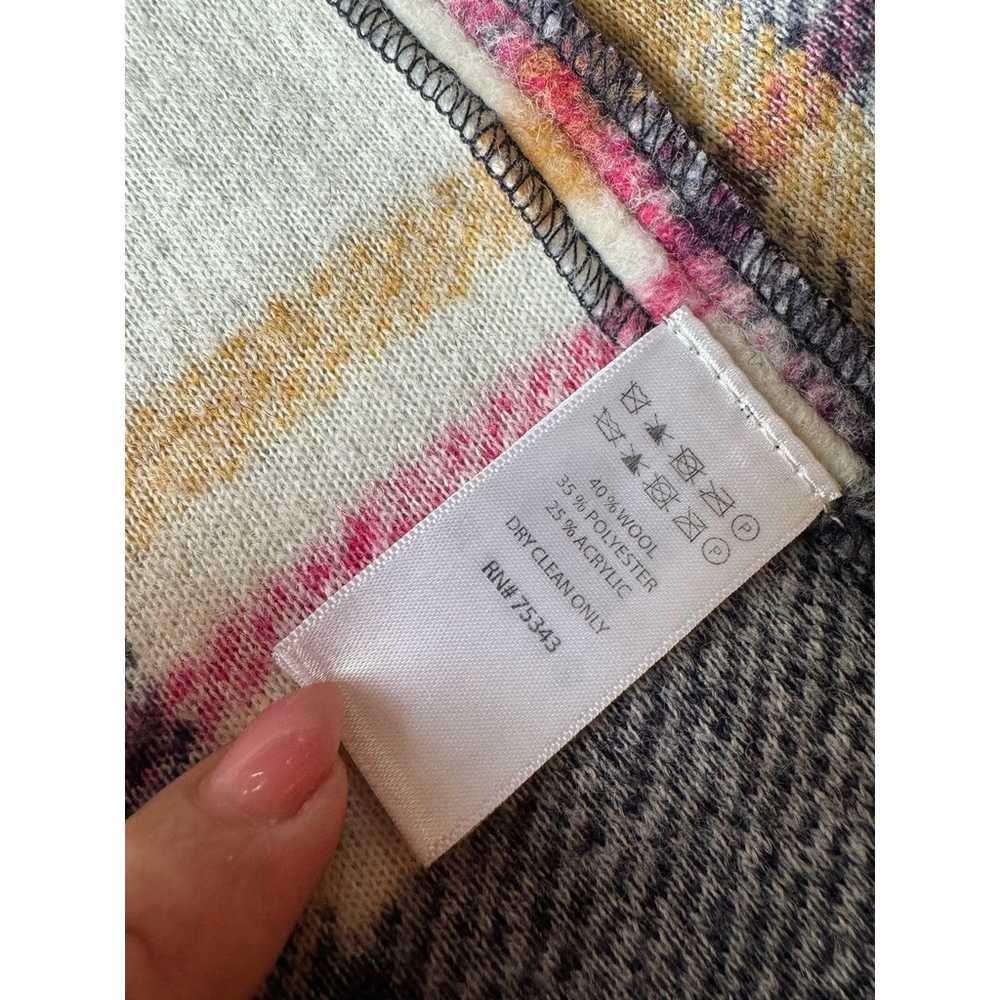 Rachel Zoe wool blend oversized plaid coat size s - image 9