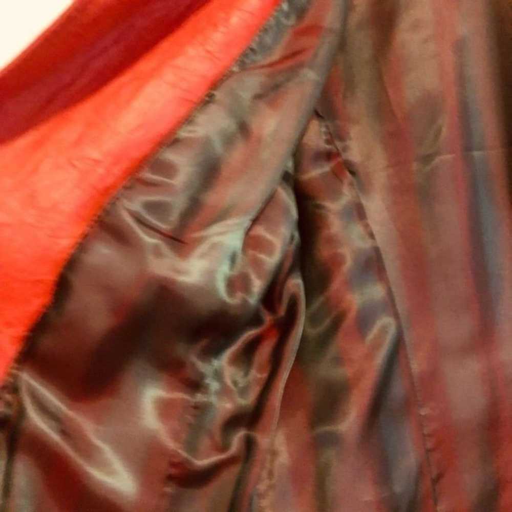 Mark Alan Red Genuine Leather womens M jacket 1 B… - image 7